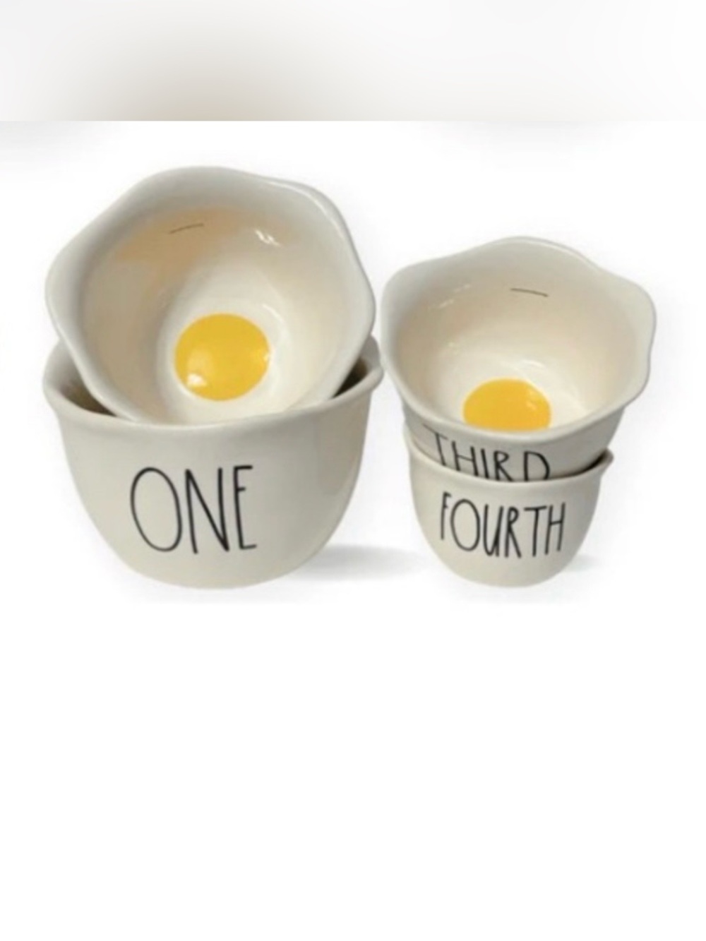 Rae Dunn Egg Ceramic Measuring Bowl Set - NWT